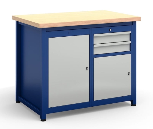 Stół warsztatowy 110 cm, 2 szuflady, kod: TM2321