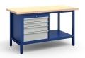 Stół warsztatowy 150 cm, 4 szuflady, kod: TM0615