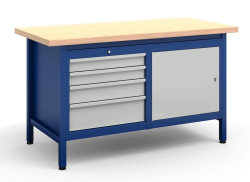 Stół warsztatowy 150 cm, 4 szuflady, kod: TM0602