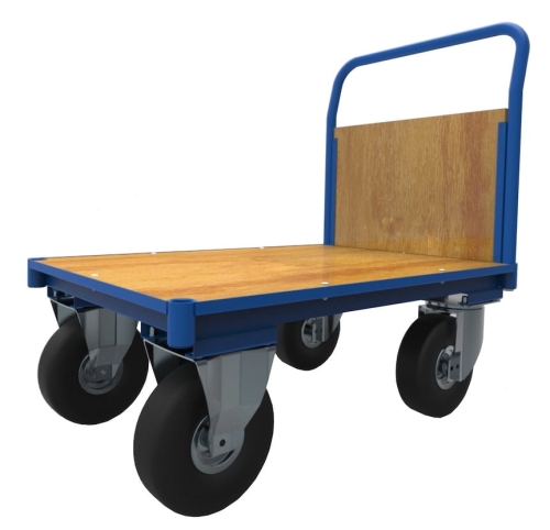 Wózek platformowy 1050x700, koła pneumatyczne, kod: J11207