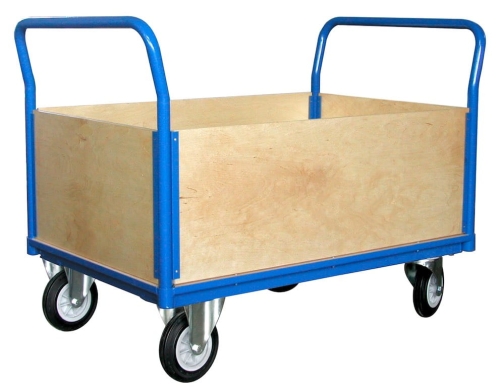 Wózek platformowy skrzyniowy, 1110x710, koła pełne, kod: J12810