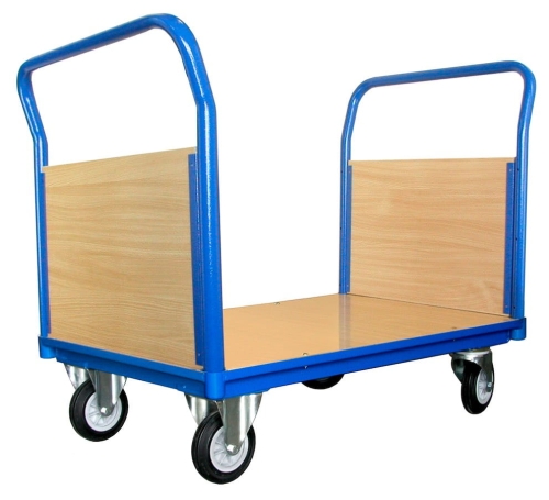 Wózek platformowy z burtami, 1110x800, koła pełne, kod: J12510