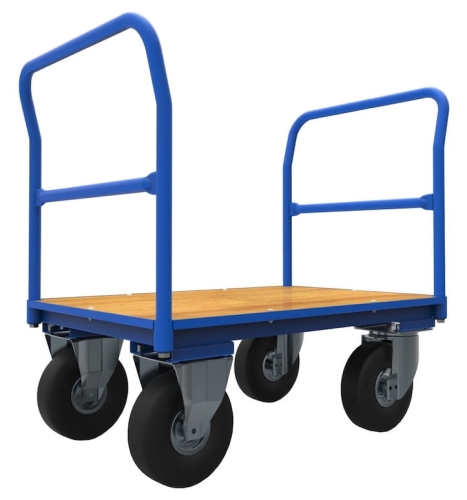 Wózek platformowy 960x700, koła pneumatyczne, kod: J12407