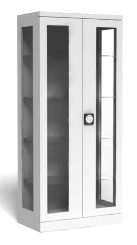 Szafa medyczna, metalowa z przeszkleniem, 80-100 cm kod: TM80H