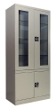 Szafa lekarska, metalowa z przeszkleniem i schowkiem 80 cm, kod: TM80OD 3