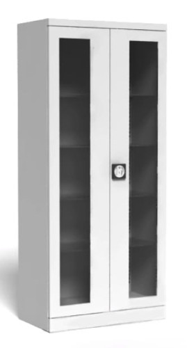 Szafa laboratoryjna, metalowa z drzwiami z przeszkleniem, 80 cm, kod: TM80OP