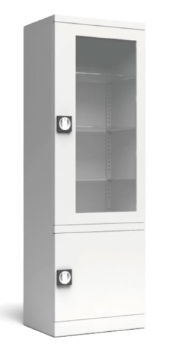 Szafa medyczna, metalowa 60 cm, z przeszkleniem, kod: TM600OD
