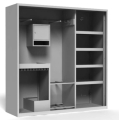 Szafa na sprzęt sportowy, drzwi przesuwne, kod: TMDS1500W41 2