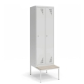 Szafa ubraniowa BHP, 1800x600 mm z ławką, kod: TM600K2Ł