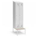 Szafa ubraniowa BHP, 1800x600 mm z ławką, kod: TM600K2Ł 2
