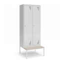 Szafa ubraniowa BHP, 1800x800 mm z ławką, kod: TMM800K2Ł