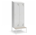 Szafa ubraniowa BHP, 1800x800 mm z ławką, kod: TMM800K2Ł 2