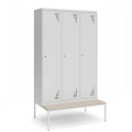 Szafa ubraniowa BHP z ławką, 1800x1185 mm, kod: TM1185K3Ł 2