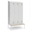 Szafa ubraniowa BHP z ławką, 1800x1185 mm, kod: TM1185K3Ł 1
