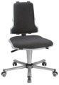 Krzesło przemysłowe na kółkach, szerokie siedzisko, obrotowe, BIMOS Sintec 2 z3.jpg