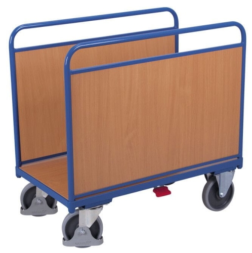 Wózek magazynowy, 500-kg, z pałąkami bocznymi, koła z osłoną stopy, kod: VF600200