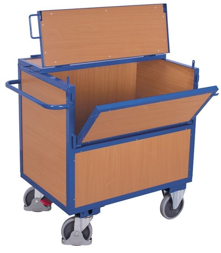 Wózek skrzyniowy, z dachem, 500-kg, koła z osłoną stopy, kod: VF700407.jpg