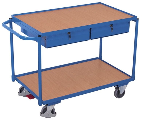 Wózek transportowy, półkowy, 250-kg, koła z osłoną stopy, kod: VF600504