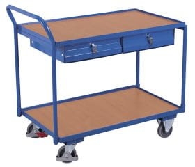 Wózek transportowy, półkowy, 250-kg, koła z osłoną stopy, kod: VF600503