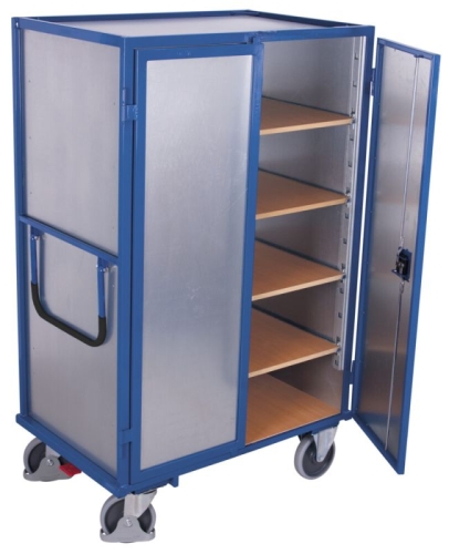 Wózek półkowy, spawany w całości, 500-kg, koła pełne, kod: VF700988