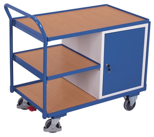 Wózek warsztatowy, 3 powierzchnie użytkowe, 250-kg, koła pełne, kod: VF600603