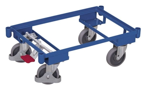 Wózek transportowy, z tulejkami, 250-kg, koła pełne, EasySTOP, kod: VF410060