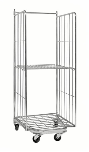 Wózek kontenerowy, KONGAMEK, 400 kg, 2 ściany, 800x730x1910, kod: K200