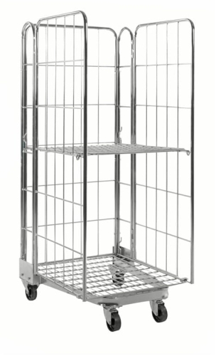 Wózek kontenerowy, KONGAMEK, 400 kg, 3 ściany, 850x720x1740, kod: K2003