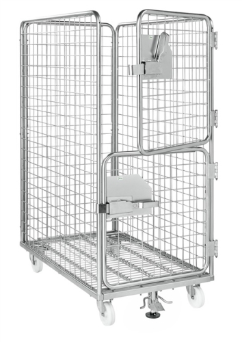 Wózek kontenerowy z hamulcem centralnym, 800 kg, KONGAMEK, kod: K80S