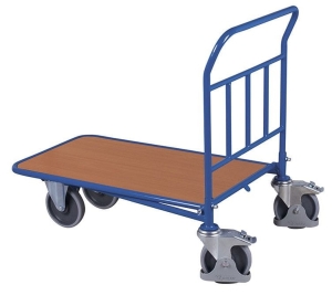 Wózek platformowy, wsuwany, 500-kg, platforma z płyty, koła z osłoną stopy, kod: VF500108