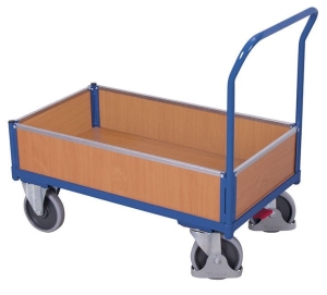 Wózek platformowy, skrzyniowy, 500-kg, koła z osłoną stopy, kod: VF500402