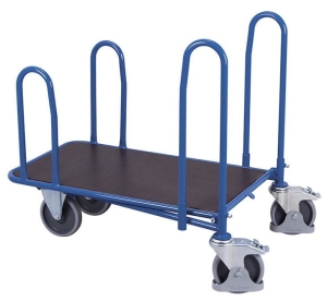 Wózek platformowy, wsuwany, 500-kg, 4 pałąki boczne, koła z osłoną stopy, kod: VF500114