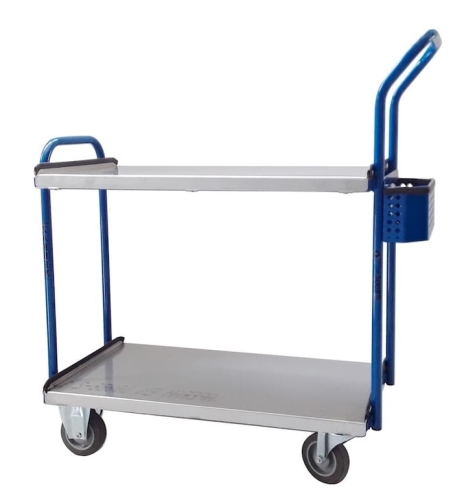 Wózek transportowy półkowy, półki z blachy nierdzewnej, kod: Z240