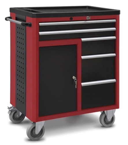 Wózek warsztatowy, narzędziowy, 5 szuflad, schowek, kod: J21605