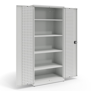 Szafa narzędziowa, 4 półki,  panele perforowane na drzwiach, kod: TMSN00