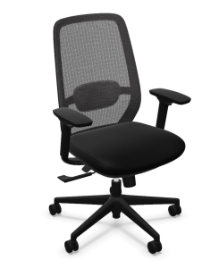 Krzesło biurowe ELOVIE, siatka, czarne, szare 