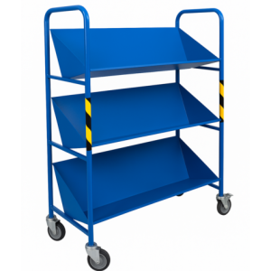 Wózek do akt, 3 półki, 1000x310x1470, koła pełne, kod: A02