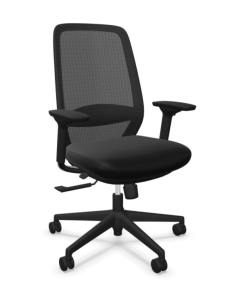 Krzesło biurowe ELOVIE, siatka, czarne, szare 