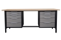 Stół warsztatowy lekki, 210 cm z 10 szufladami, kod: J22704, 02
