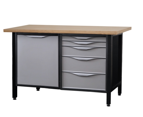 Stół warsztatowy lekki, 150 cm z szufladami i szafką, kod- J22753, 01.jpg