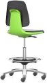 Krzesło laboratoryjne wysokie na kółkach z systemem Stop &amp; Go, obrotowe, BIMOS Labsit 4.jpg