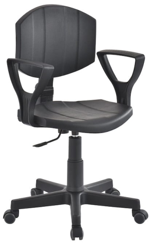 Krzesło warsztatowe z podłokietnikami KP2, podstawa tworzywo sztuczne