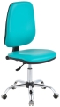 Krzesło laboratoryjne T1, eco-skóra, różne kolory, podstawa chromowana stal