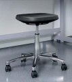 Taboret cleanroom na kółkach, aluminium, BIMOS Labsit, Gwarancja 10-lat 2