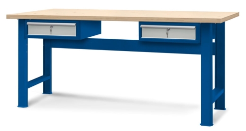 Stół warsztatowy 210 cm, 2 szuflady, kod: J22503