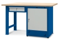 Stół warsztatowy 150 cm, szuflada i szafka, kod: J22405
