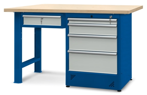 Stół warsztatowy 150 cm, 5 szuflad, kod: J22406