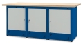 Stół warsztatowy 210 cm, 3 szafki, kod: J22516