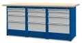 Stół warsztatowy 210 cm, 12 szuflad, kod: J22517