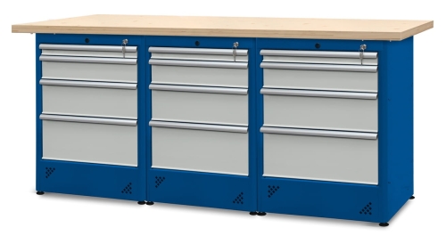 Stół warsztatowy 210 cm, 12 szuflad, kod: J22517